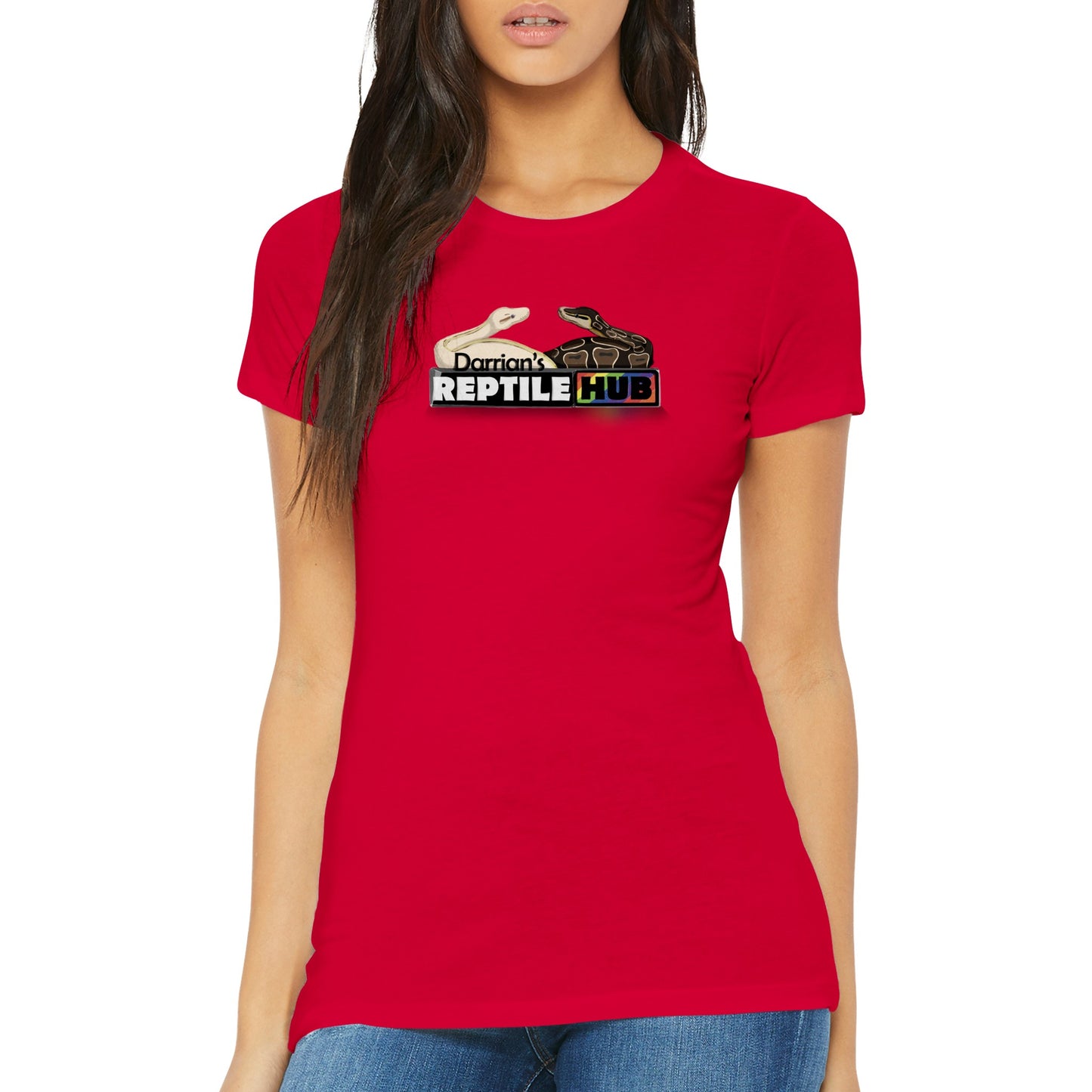 Darrian's Reptile Hub - Premium Womens Crewneck T-shirt