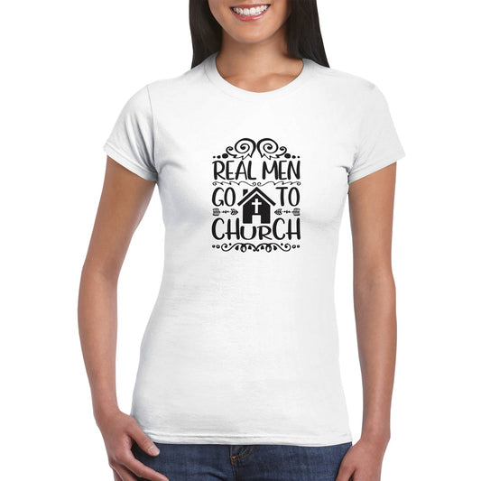 Real Men Go To Church - Classic Womens Crewneck T-shirt