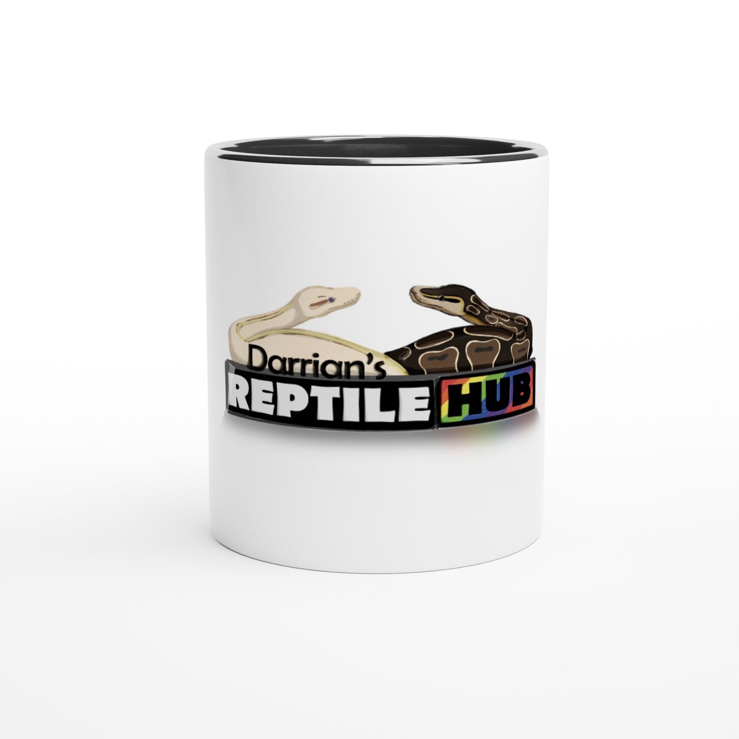 Darrian's Reptile Hub - White 11oz Ceramic Mug with Color Inside