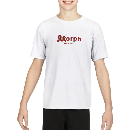 Morph Market (Red Circles) - Performance Kids Crewneck T-shirt