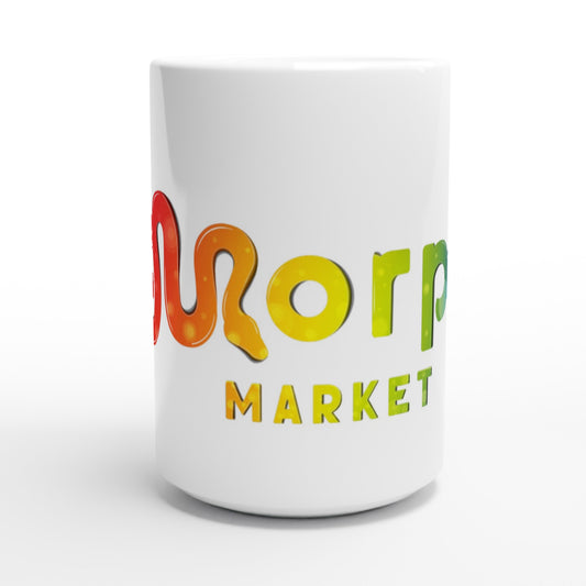 Morph Market (Rainbow Circles) - White 15oz Ceramic Mug