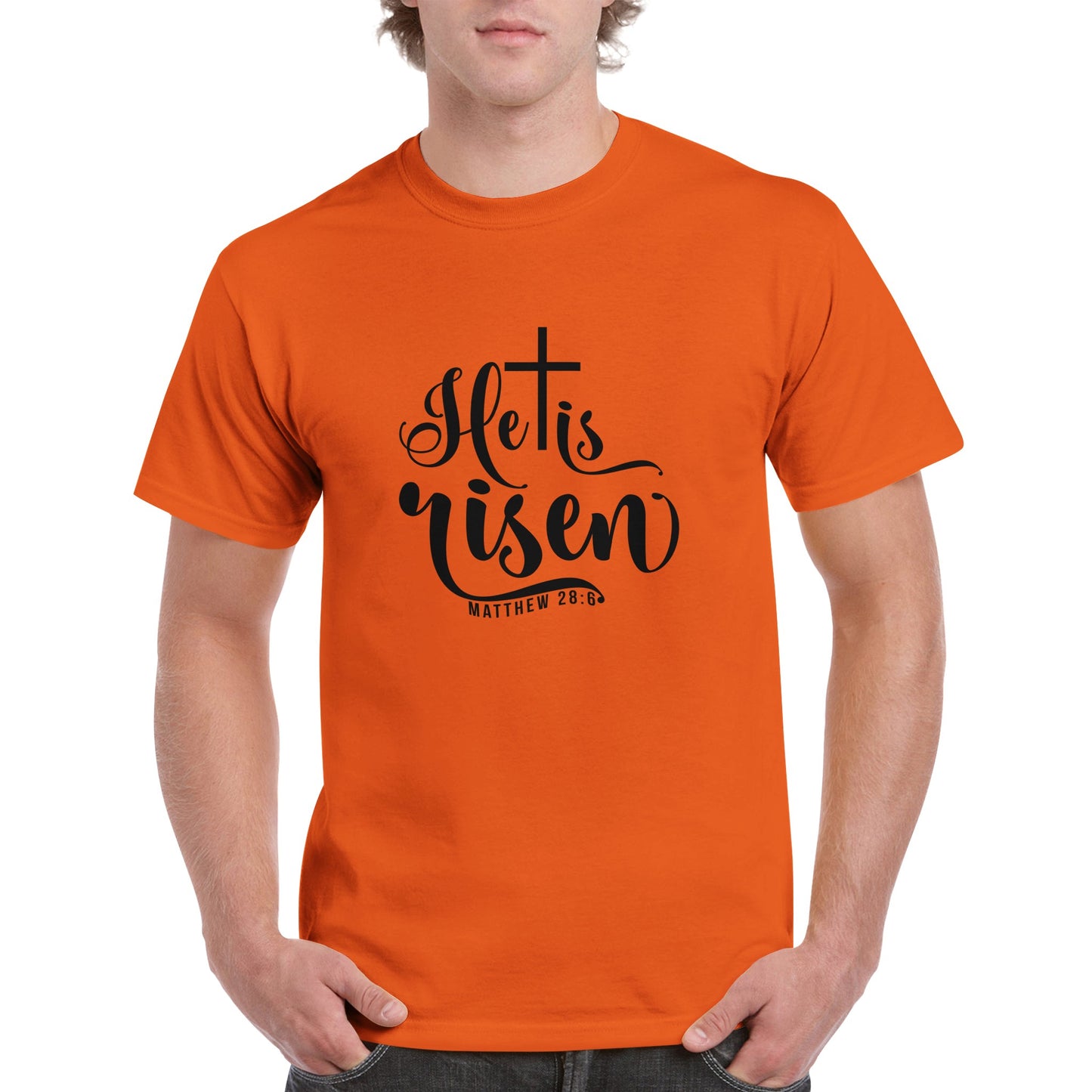 He is Risen (Matthew 20:6) - Heavyweight Unisex Crewneck T-shirt
