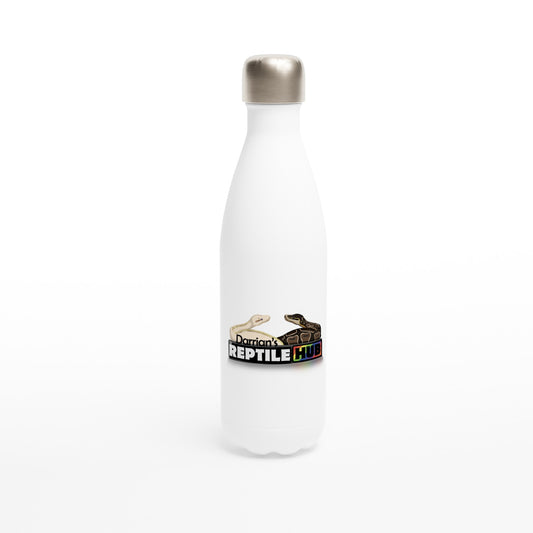 Darrian's Reptile Hub - White 17oz Stainless Steel Water Bottle