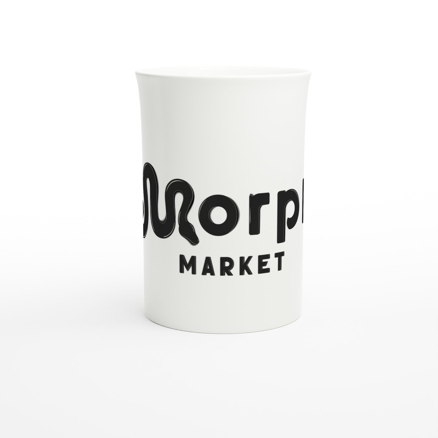 Morph Market (Dark) - White 10oz Porcelain Slim Mug