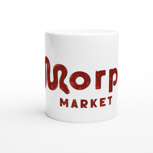 Morph Market (Red Circles) - White 11oz Ceramic Mug