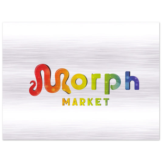 Morph Market (Rainbow Circles) - Brushed Aluminum Print