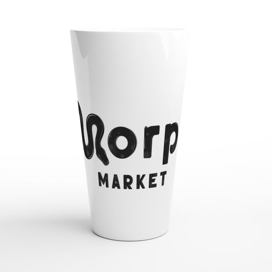 Morph Market (Dark Circles) - White Latte 17oz Ceramic Mug