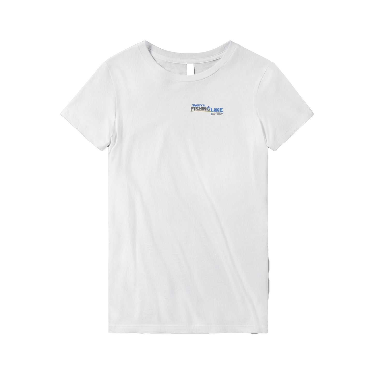 Sherry's Fishing Lake (Blue & Silver) - Premium Womens Crewneck T-shirt