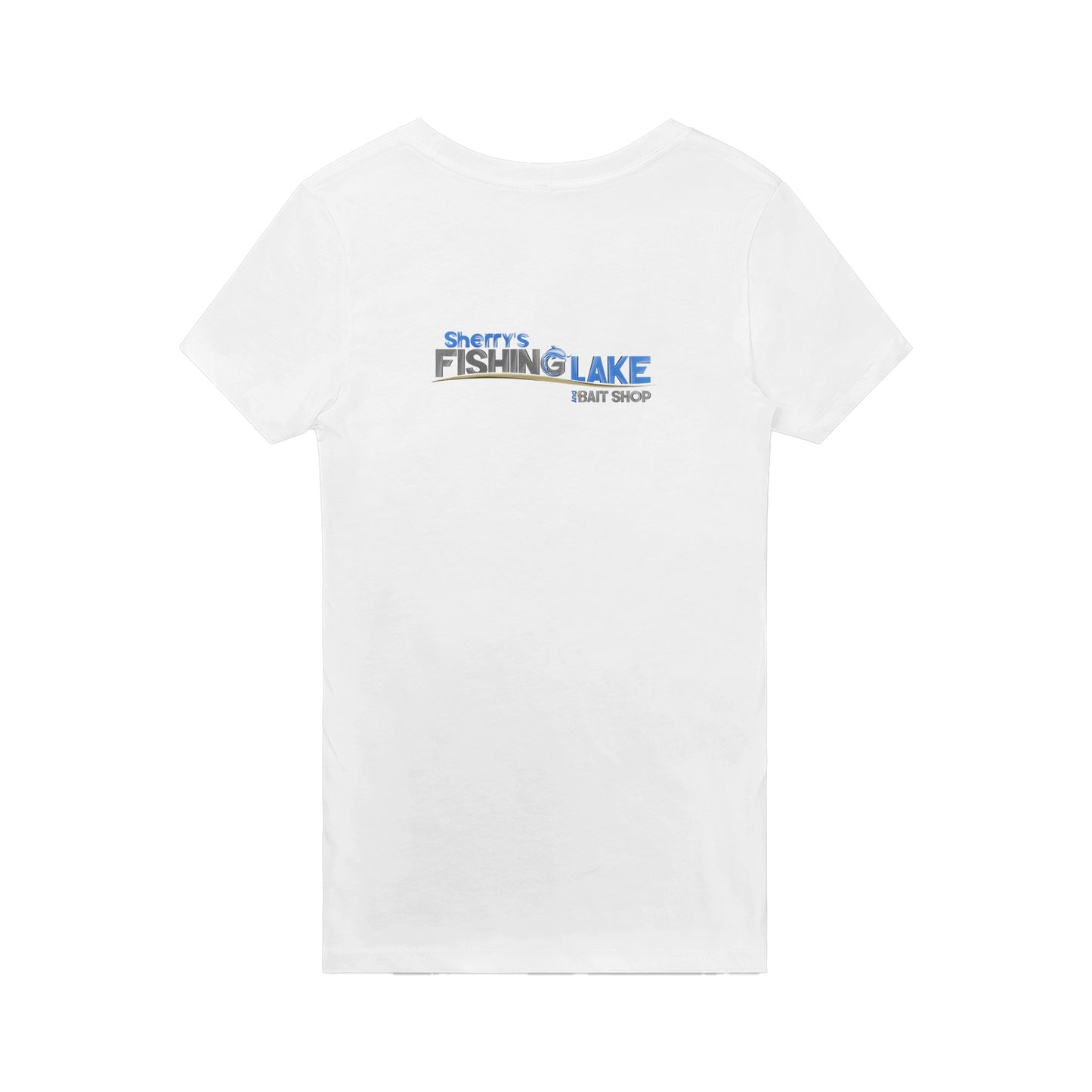 Sherry's Fishing Lake (Blue & Silver) - Premium Womens Crewneck T-shirt