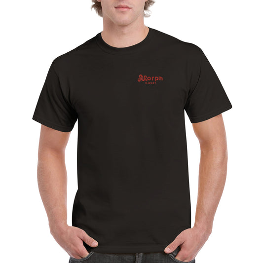 Morph Market (Red Circles) - Heavyweight Unisex Crewneck T-shirt