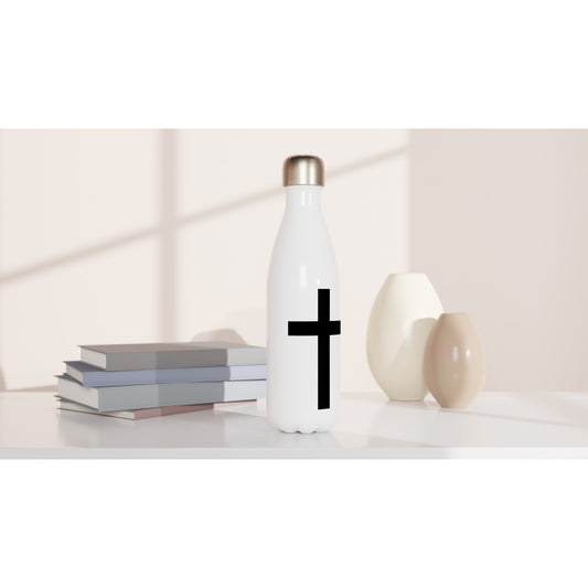 Christian Cross / Everyday is a Fresh Start - White 17oz Stainless Steel Water Bottle