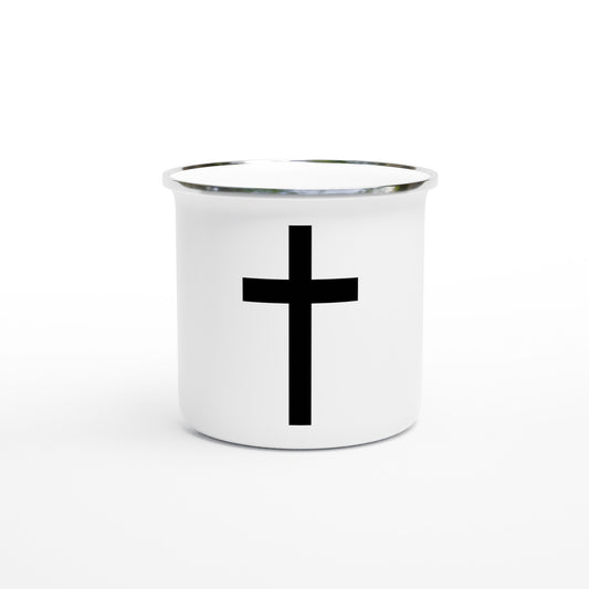 Christian Cross / Everyday is a Fresh Start - White 12oz Enamel Mug