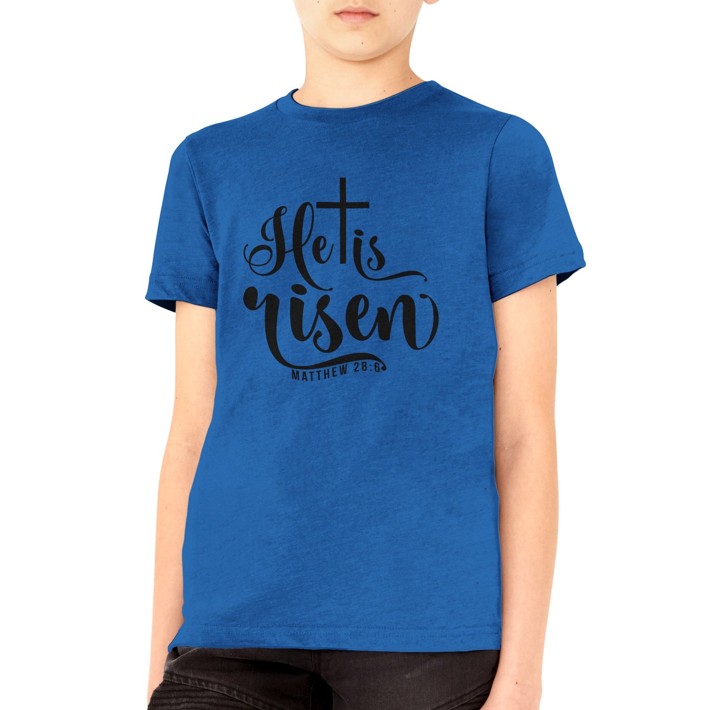 He is Risen (Matthew 20:6) - Premium Kids Crewneck T-shirt