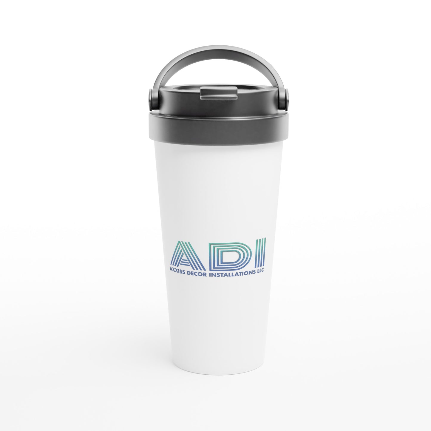 ADI-Axxis Decor Installations, LLC - White 15oz Stainless Steel Travel Mug