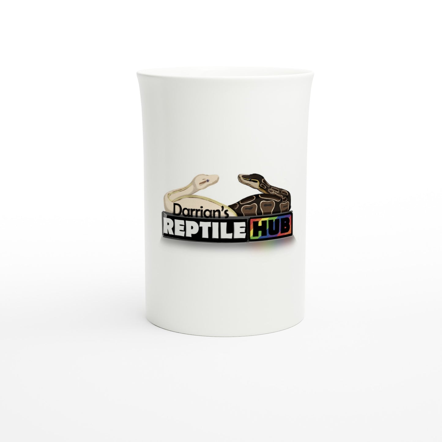 Darrian's Reptile Hub - White 10oz Porcelain Slim Mug