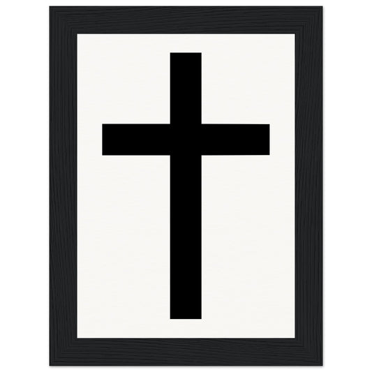 Christian Cross / Everyday is a Fresh Start - Museum-Quality Matte Paper Wooden Framed Poster