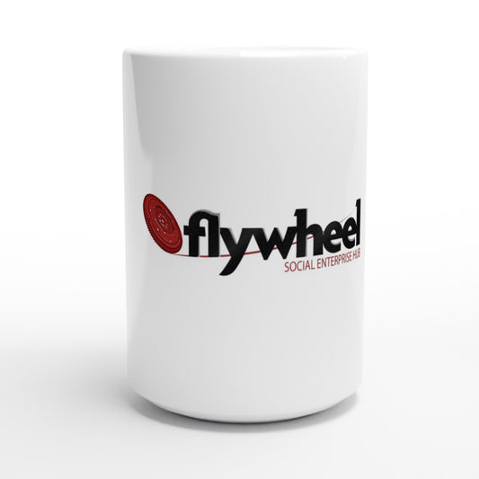 Flywheel Social Enterprise Hub - White 15oz Ceramic Mug