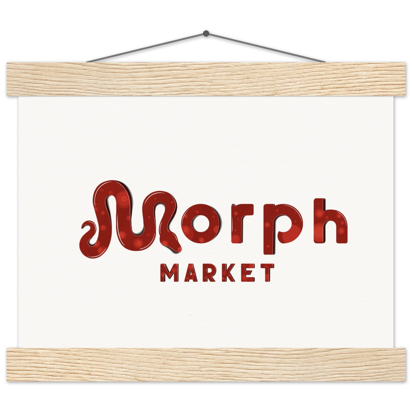 Morph Market (Red Circles) - Museum-Quality Matte Paper Poster with Hanger