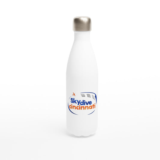Skydive Cincinnati - White 17oz Stainless Steel Water Bottle