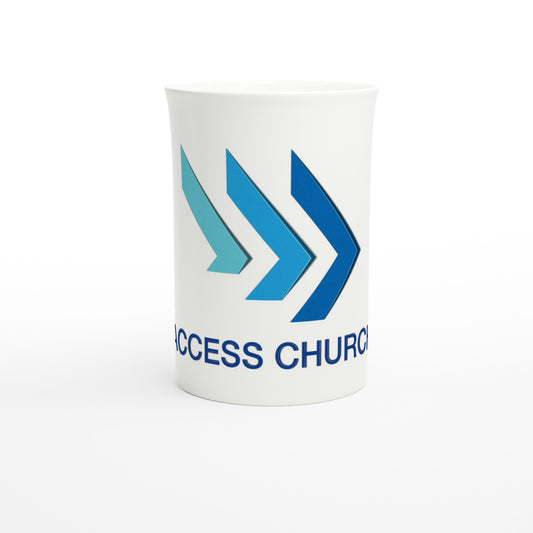 Access Church - White 10oz Porcelain Slim Mug