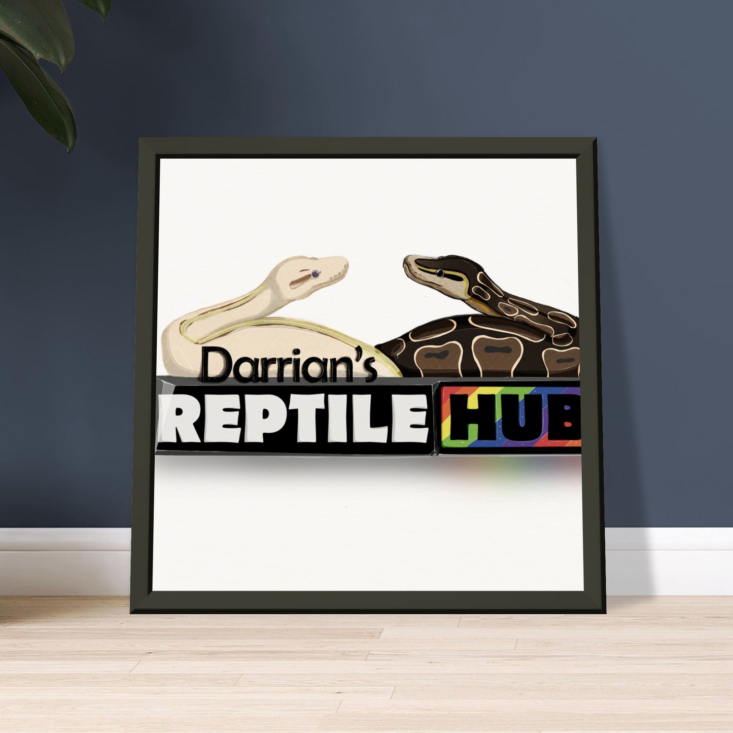Darrian's Reptile Hub - Museum-Quality Matte Paper Metal Framed Poster