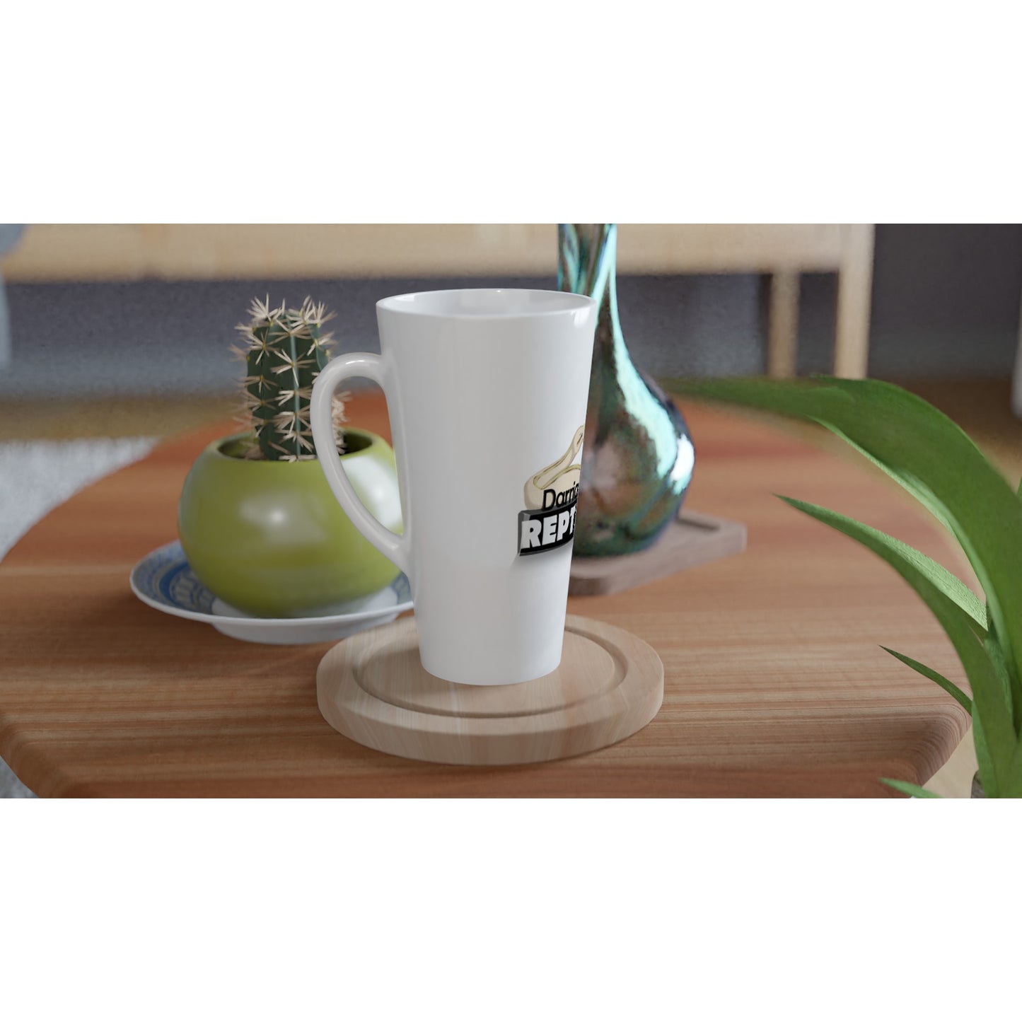Darrian's Reptile Hub - White Latte 17oz Ceramic Mug