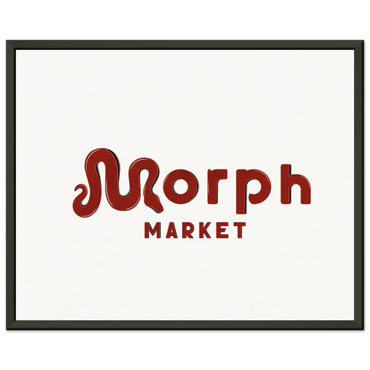 Morph Market (Red) - Museum-Quality Matte Paper Metal Framed Poster