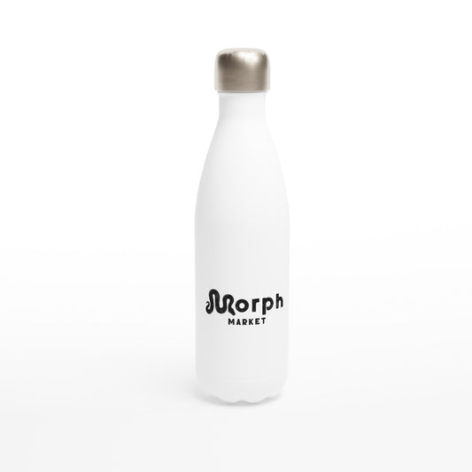 Morph Market (Dark Circles) - White 17oz Stainless Steel Water Bottle