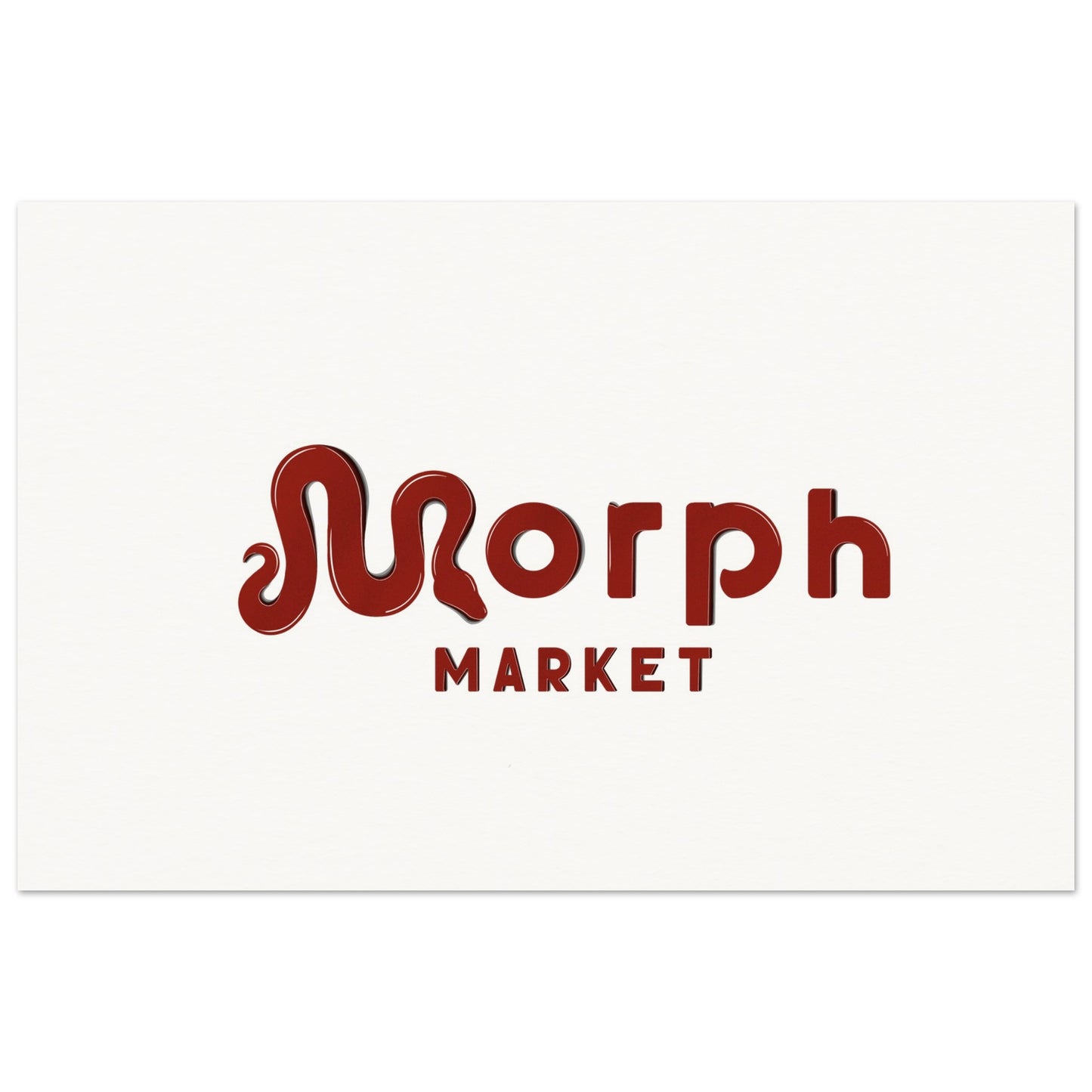 Morph Market (Red) - Museum-Quality Matte Paper Poster
