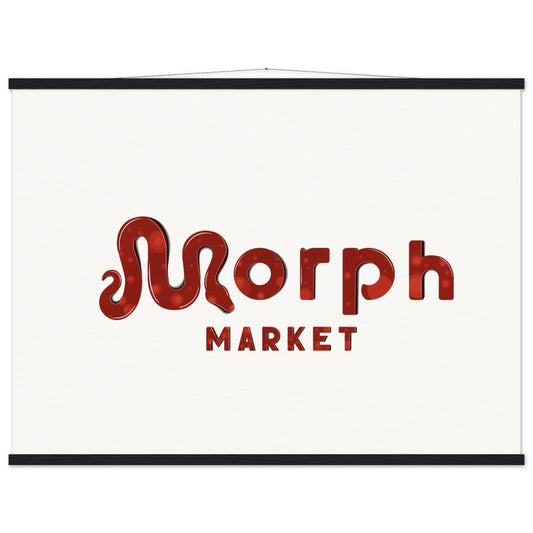 Morph Market (Red Circles) - Museum-Quality Matte Paper Poster with Hanger