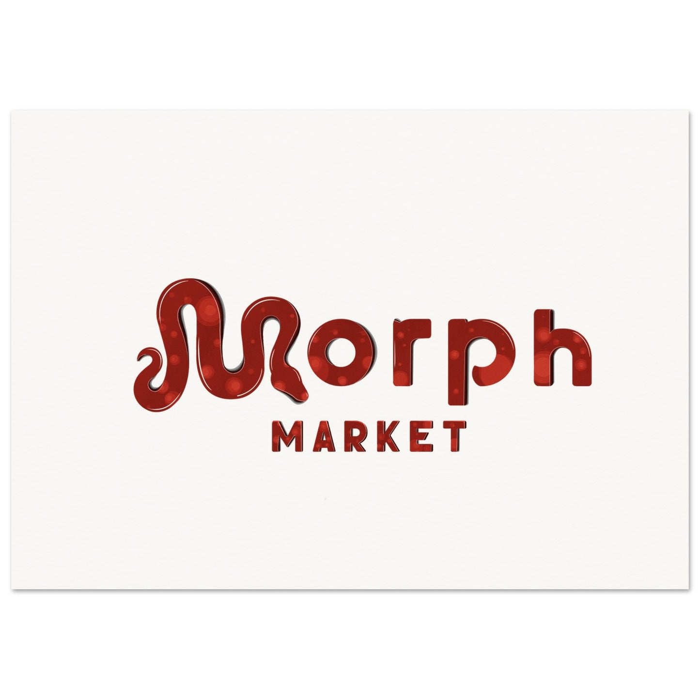Morph Market (Red Circles) - Museum-Quality Matte Paper Poster