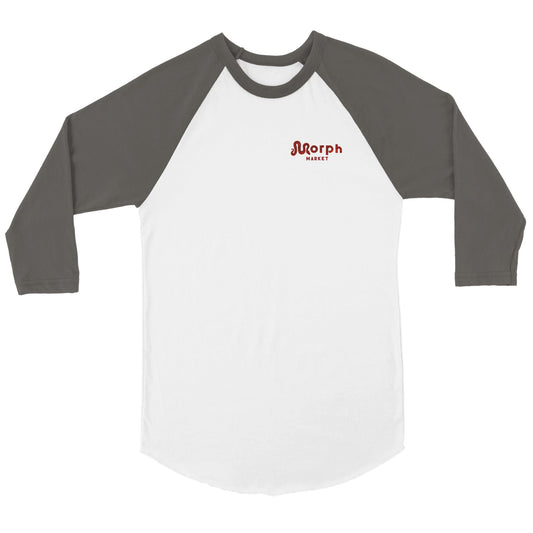 Morph Market (Red Circles) - Unisex 3/4 sleeve Raglan T-shirt
