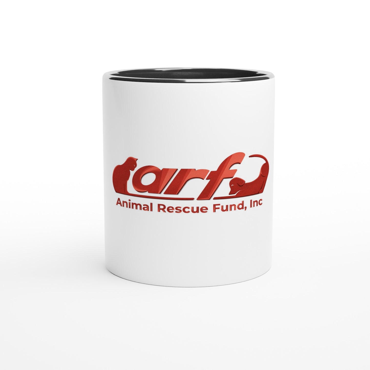 ARF: Animal Rescue Fund - White 11oz Ceramic Mug with Color Inside