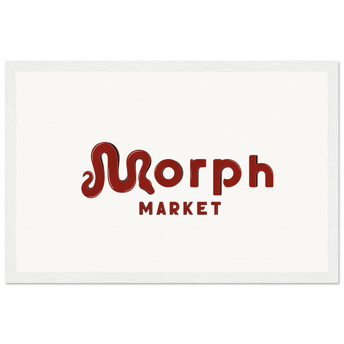 Morph Market (Red) - Museum-Quality Matte Paper Wooden Framed Poster