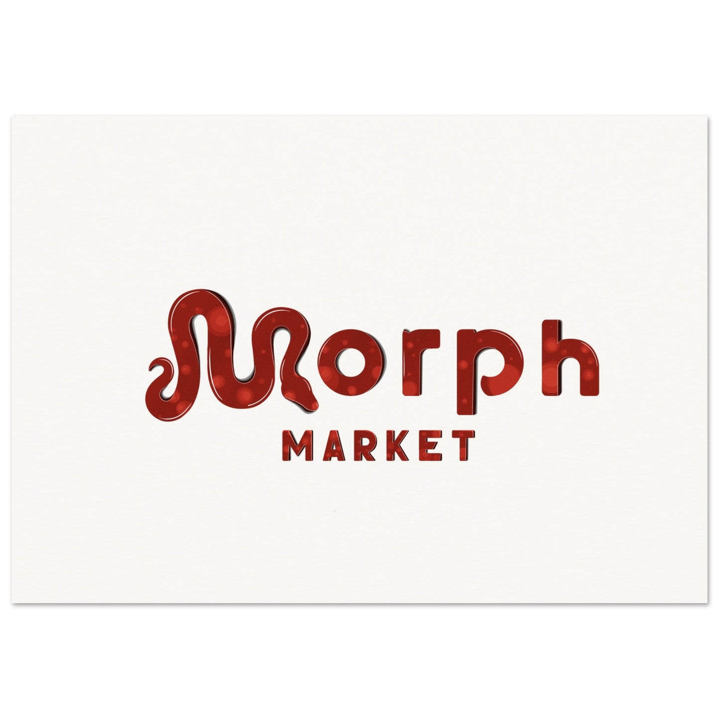 Morph Market (Red Circles) - Museum-Quality Matte Paper Poster