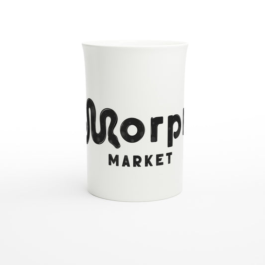 Morph Market (Dark Circles) - White 10oz Porcelain Slim Mug