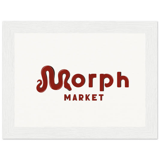 Morph Market (Red) - Museum-Quality Matte Paper Wooden Framed Poster