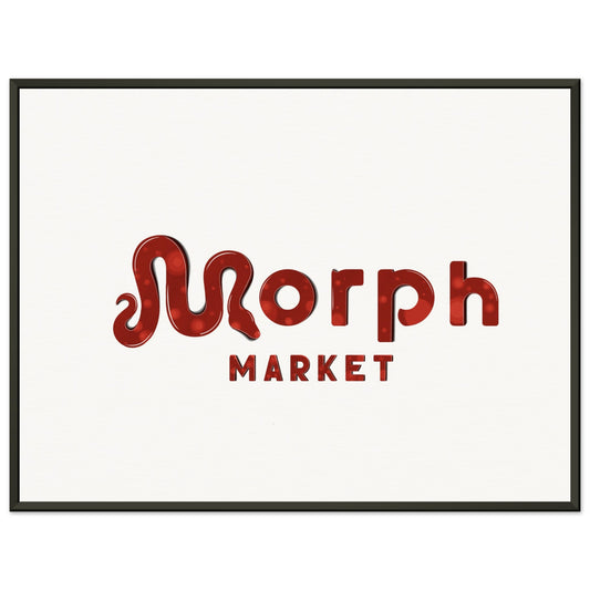 Morph Market (Red Circles) - Museum-Quality Matte Paper Metal Framed Poster