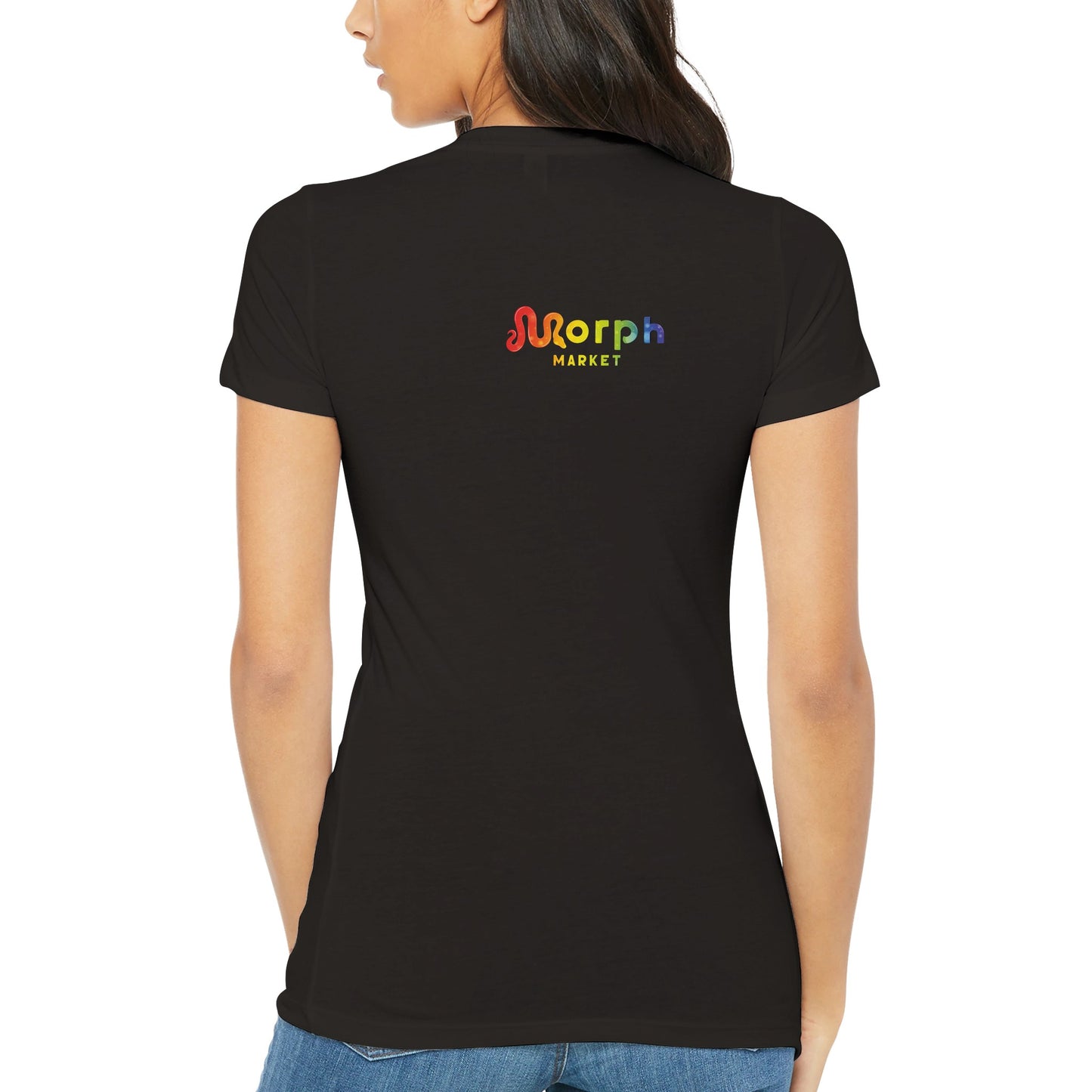 Morph Market (Rainbow Circles) - Premium Womens Crewneck T-shirt