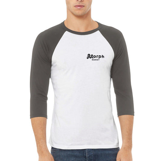 Morph Market (Dark) - Unisex 3/4 sleeve Raglan T-shirt