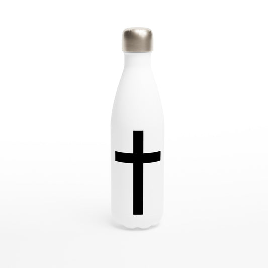 Christian Cross / Everyday is a Fresh Start - White 17oz Stainless Steel Water Bottle