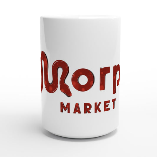Morph Market (Red Circles) - White 15oz Ceramic Mug