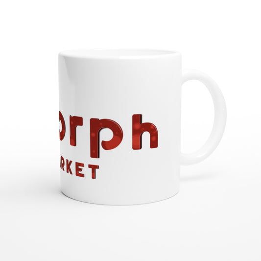Morph Market (Red Circles) - White 11oz Ceramic Mug