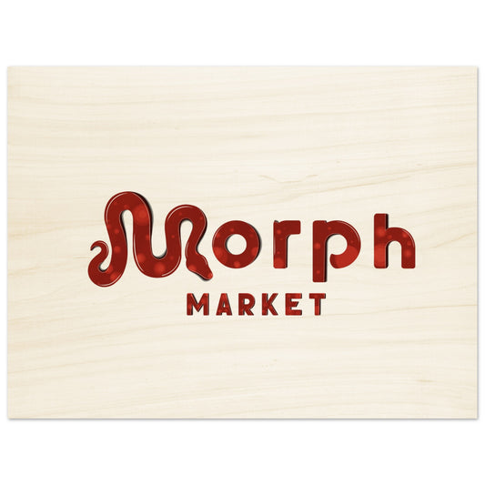 Morph Market (Red Circles) - Wood Prints