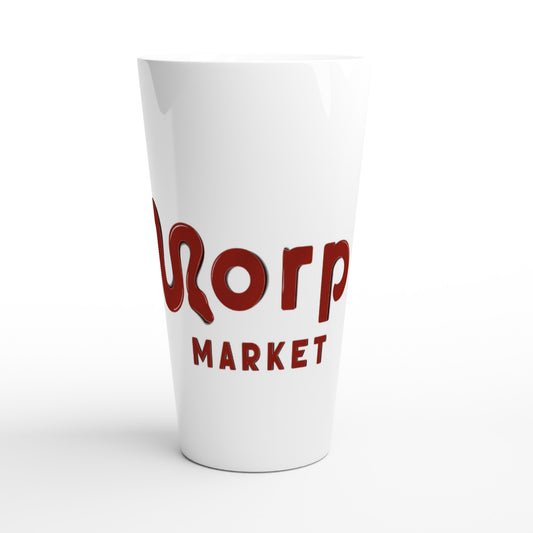 Morph Market (Red) - White Latte 17oz Ceramic Mug