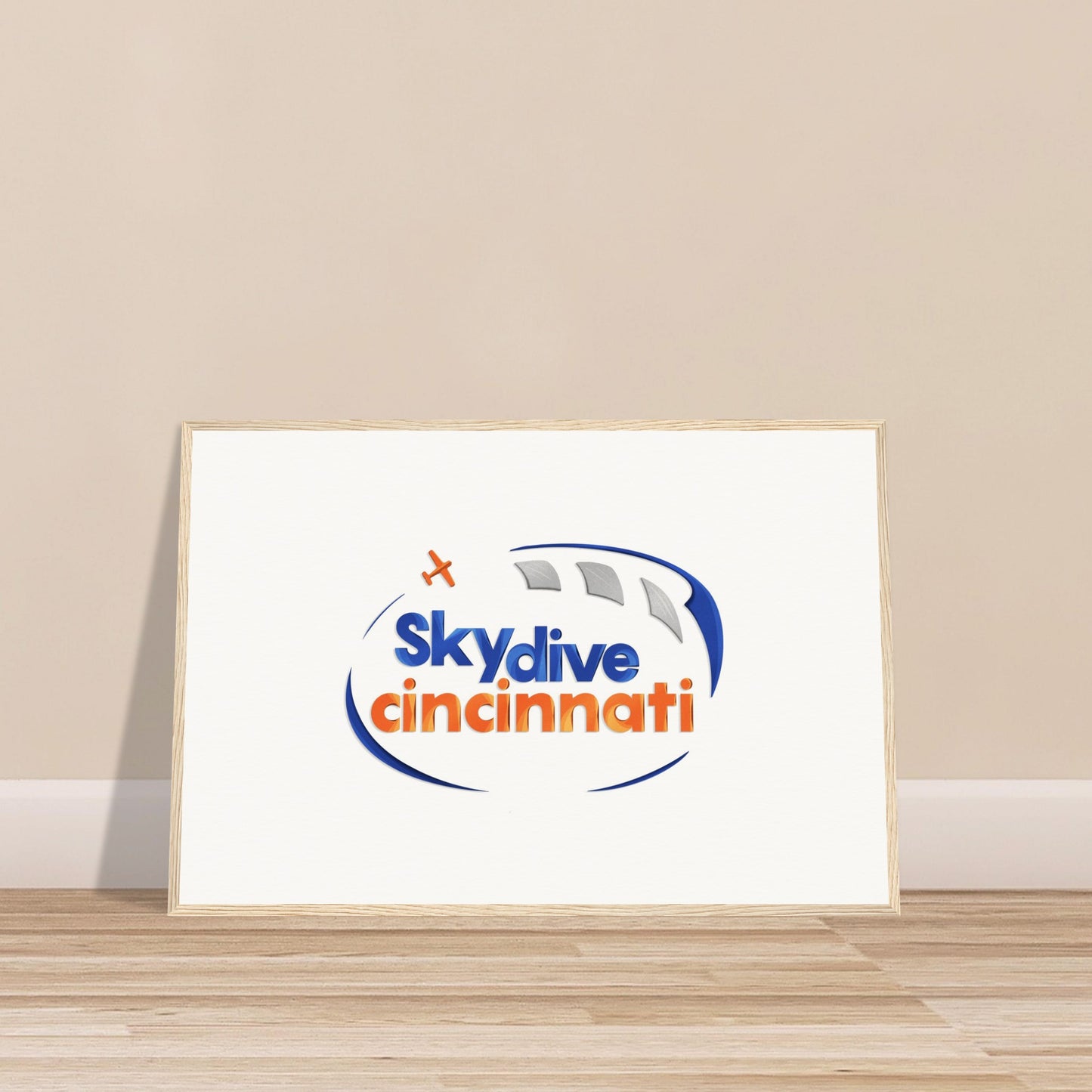 Skydive Cincinnati - Museum-Quality Matte Paper Wooden Framed Poster