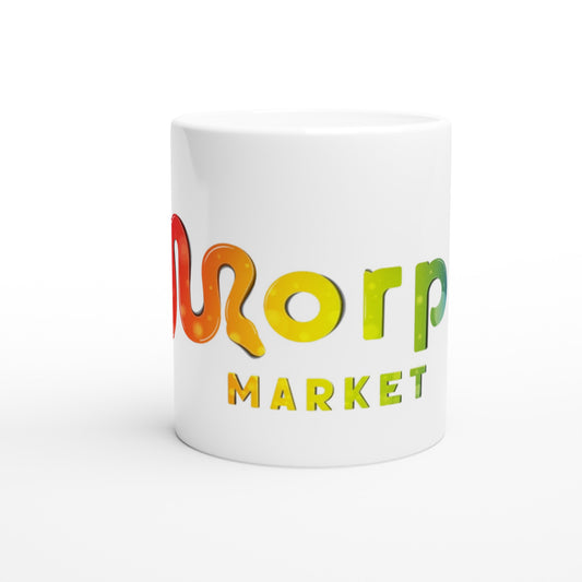 Morph Market (Rainbow Circles) - White 11oz Ceramic Mug