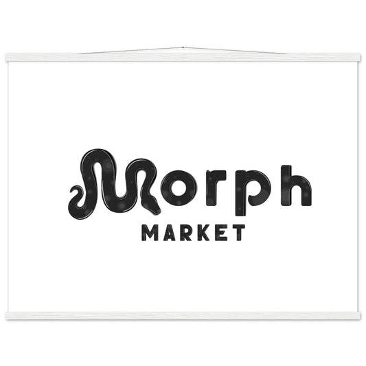 Morph Market (Dark Circles) - Premium Matte Paper Poster with Hanger