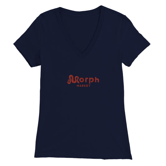 Morph Market (Red) - Premium Womens V-Neck T-shirt