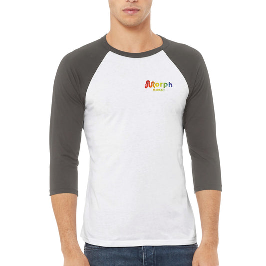 Morph Market (Rainbow Circles) - Unisex 3/4 sleeve Raglan T-shirt